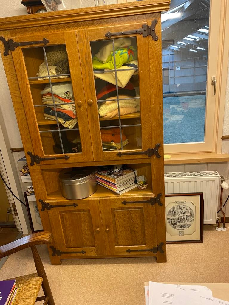 Eiken hoekkast ., Huis en Inrichting, Ophalen, 50 tot 100 cm, Zo goed als nieuw, 150 tot 200 cm