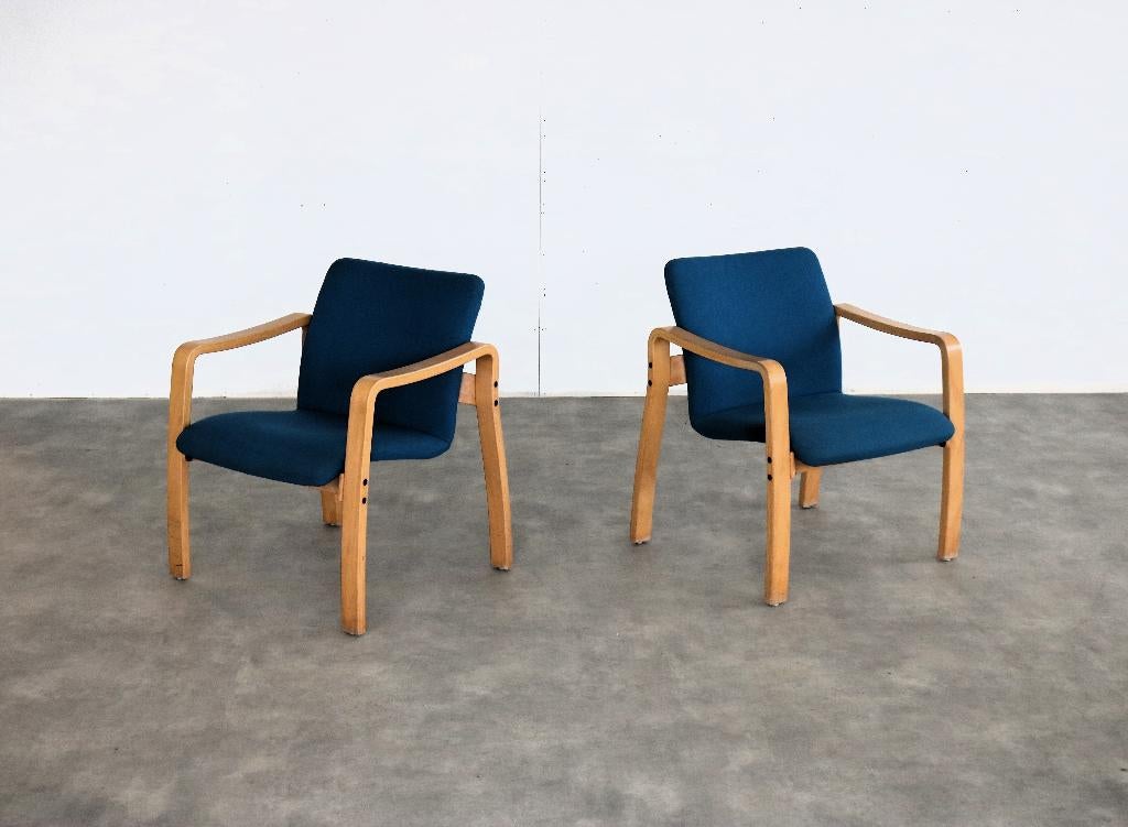 vintage fauteuils | armchairs | jaren 80 | Zweden, Huis en Inrichting, Fauteuils, Gebruikt, ., 75 tot 100 cm, Ophalen of Verzenden