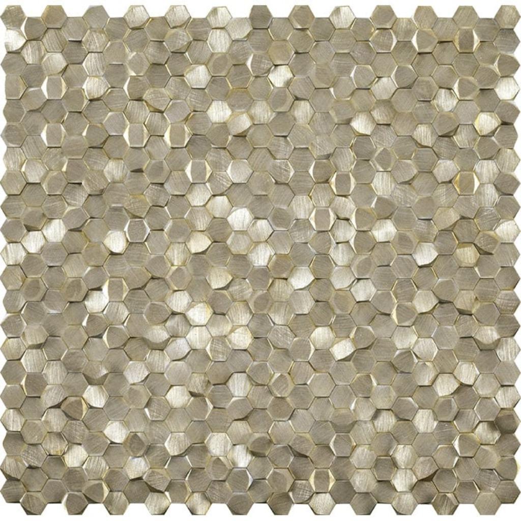 mozaiëk hexagon  gravity 3d gold 10mm voorraad, Overige materialen, Wandtegels, Nieuw, Ophalen of Verzenden