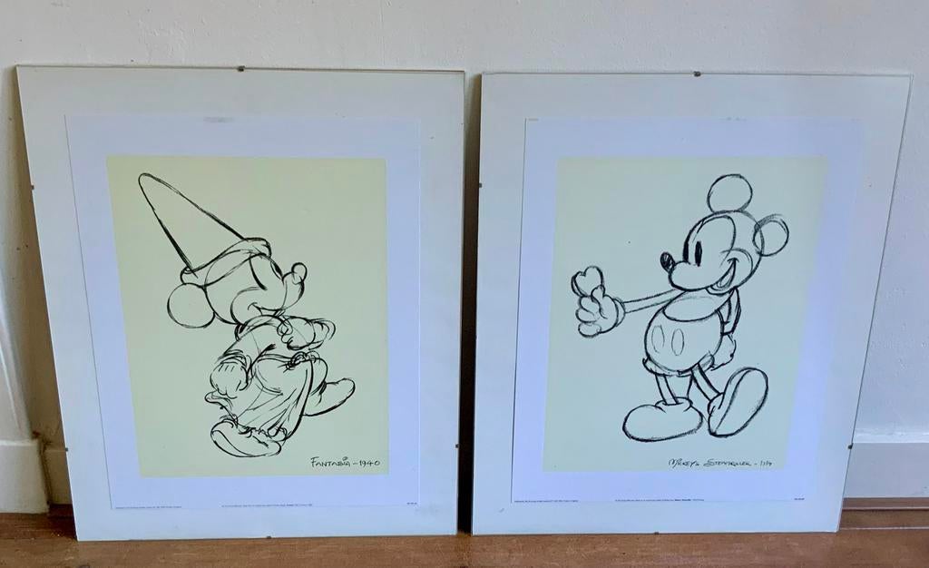 Twee Walt Disney Mickey Mouse limited print setprijs €47,50, Ophalen of Verzenden