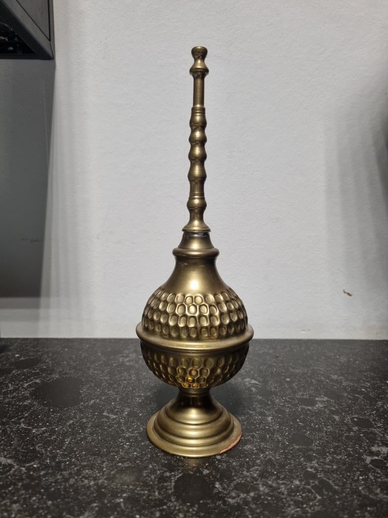 Vintage messing wierookvat / parfumfles, Ophalen of Verzenden, Gebruikt