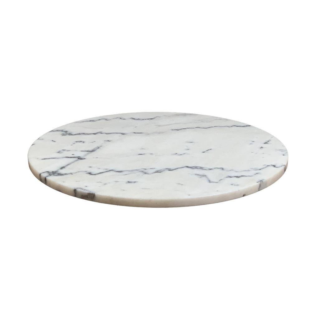 Salontafel marmer rond 55 cm met metaal onderstel, Overige materialen, Rond, Nieuw, Minder dan 50 cm