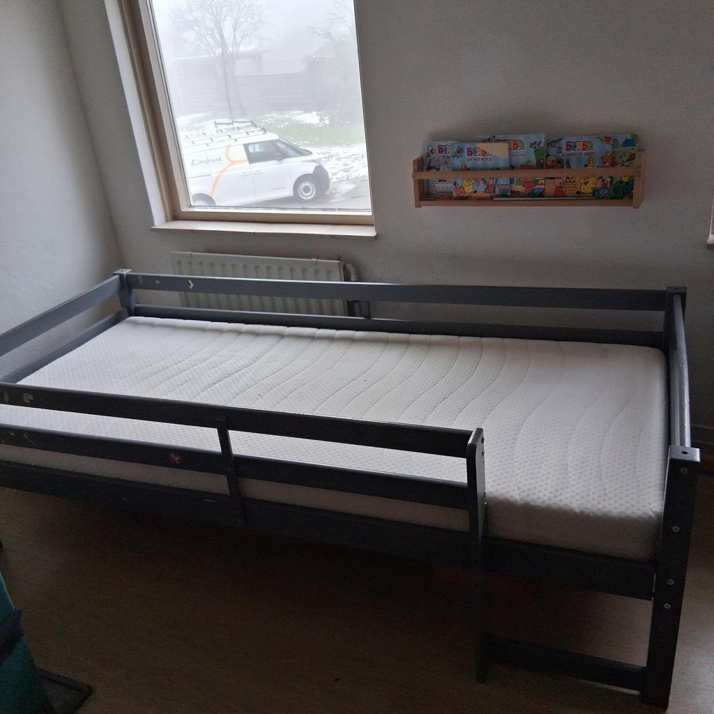 Kinderbed IKEA hout (exclusief matras), Ophalen, Gebruikt, 70 tot 85 cm, Lattenbodem