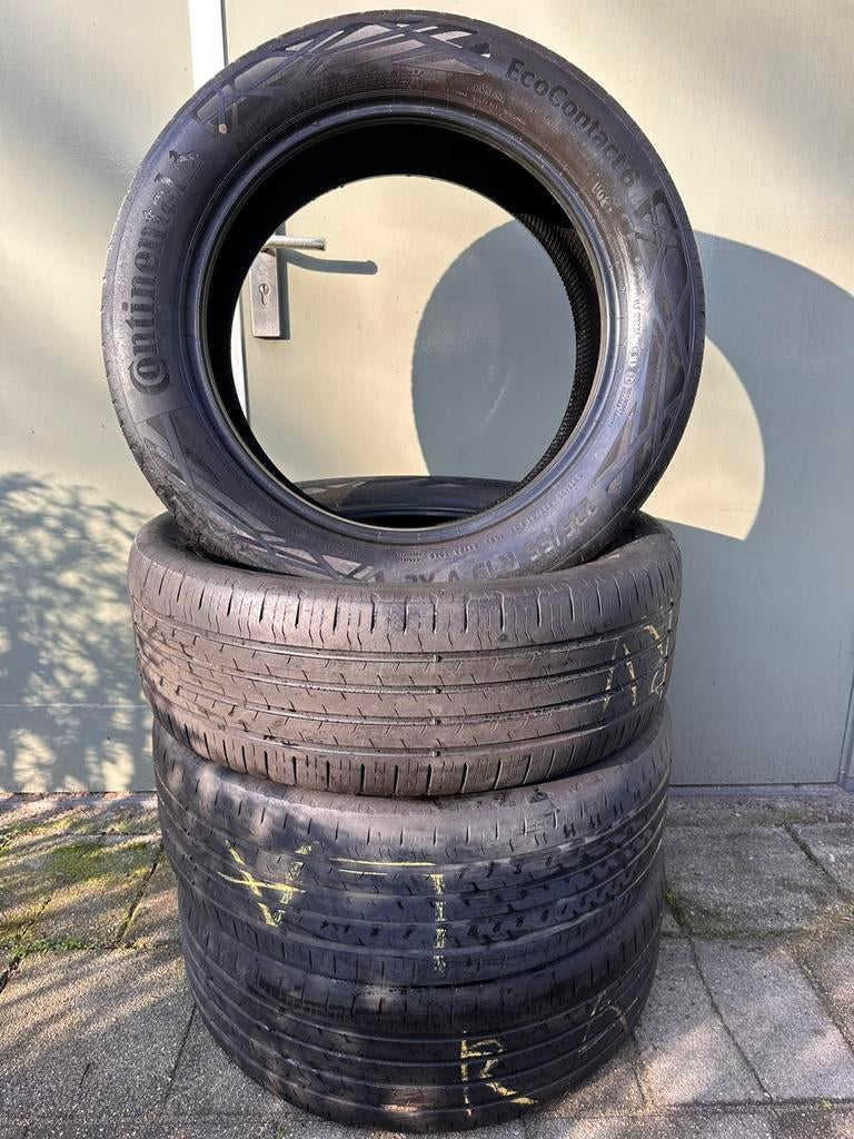 4x continental ecocontact 6 235/55R19 V XL zomerbanden!, 235 mm, Band(en), Zomerbanden, Ophalen