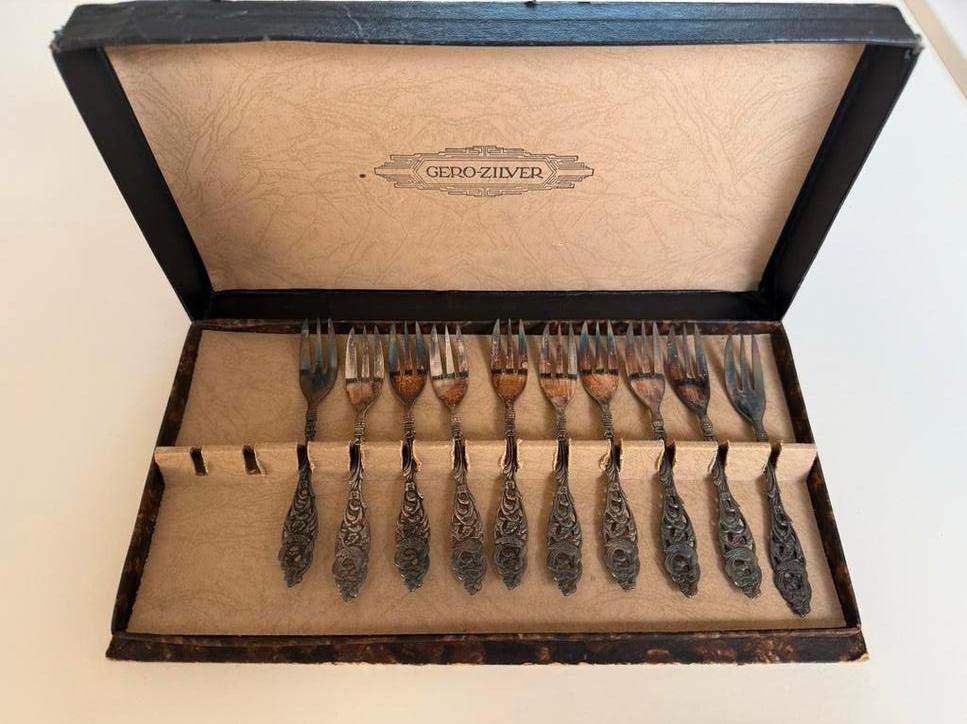 Gero Zilveren Vorkjes - Set van 10, Ophalen of Verzenden