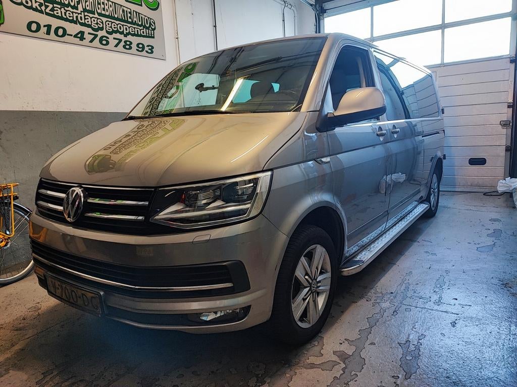 Transporter 2.0 TDI facelift Highline automaat dubbel cabine, Auto's, Stof, 4 cilinders, Volkswagen, Origineel Nederlands