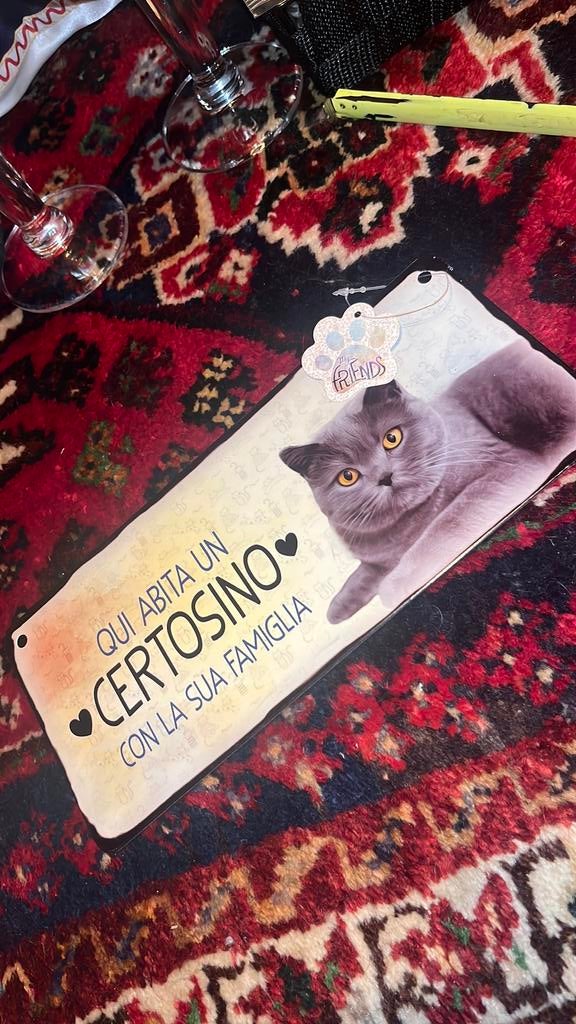 Poezen bordje, Ophalen of Verzenden, Zo goed als nieuw