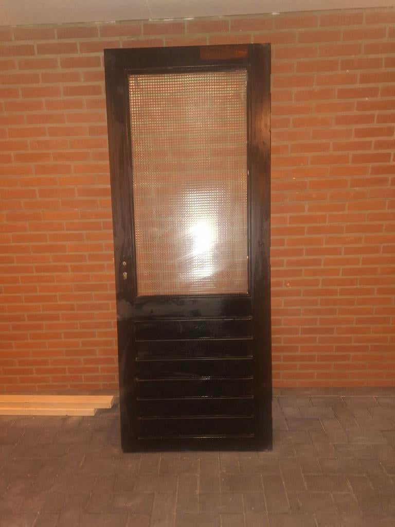 Hardhouten stapel dorpel deur, Ophalen, Buitendeur, 200 tot 215 cm