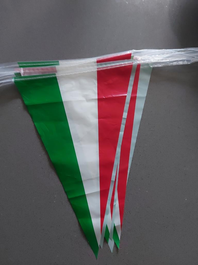Italiaanse vlaggenlijn vlaggetjes italie, Diversen, Vlaggen en Wimpels, Ophalen of Verzenden