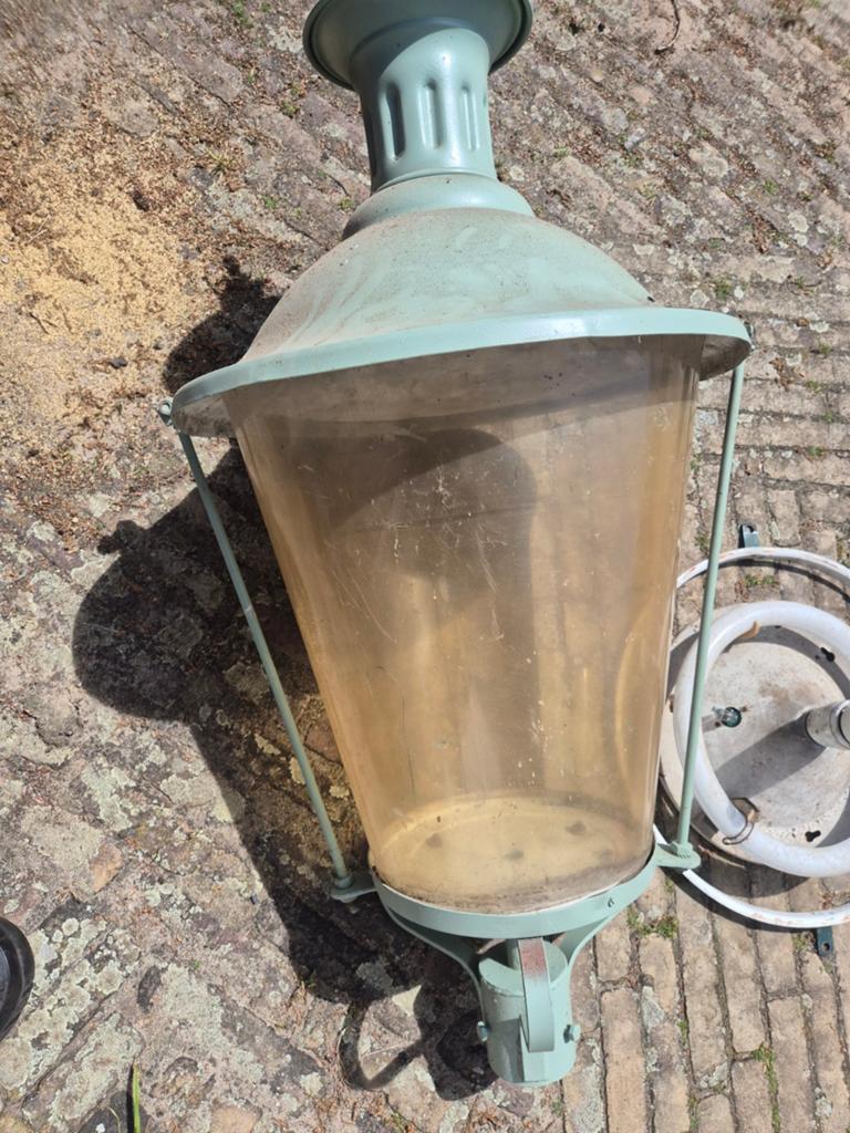 9v  oude antieke type Bilderdijk DE NOOD lantaarn armatuur, Ophalen