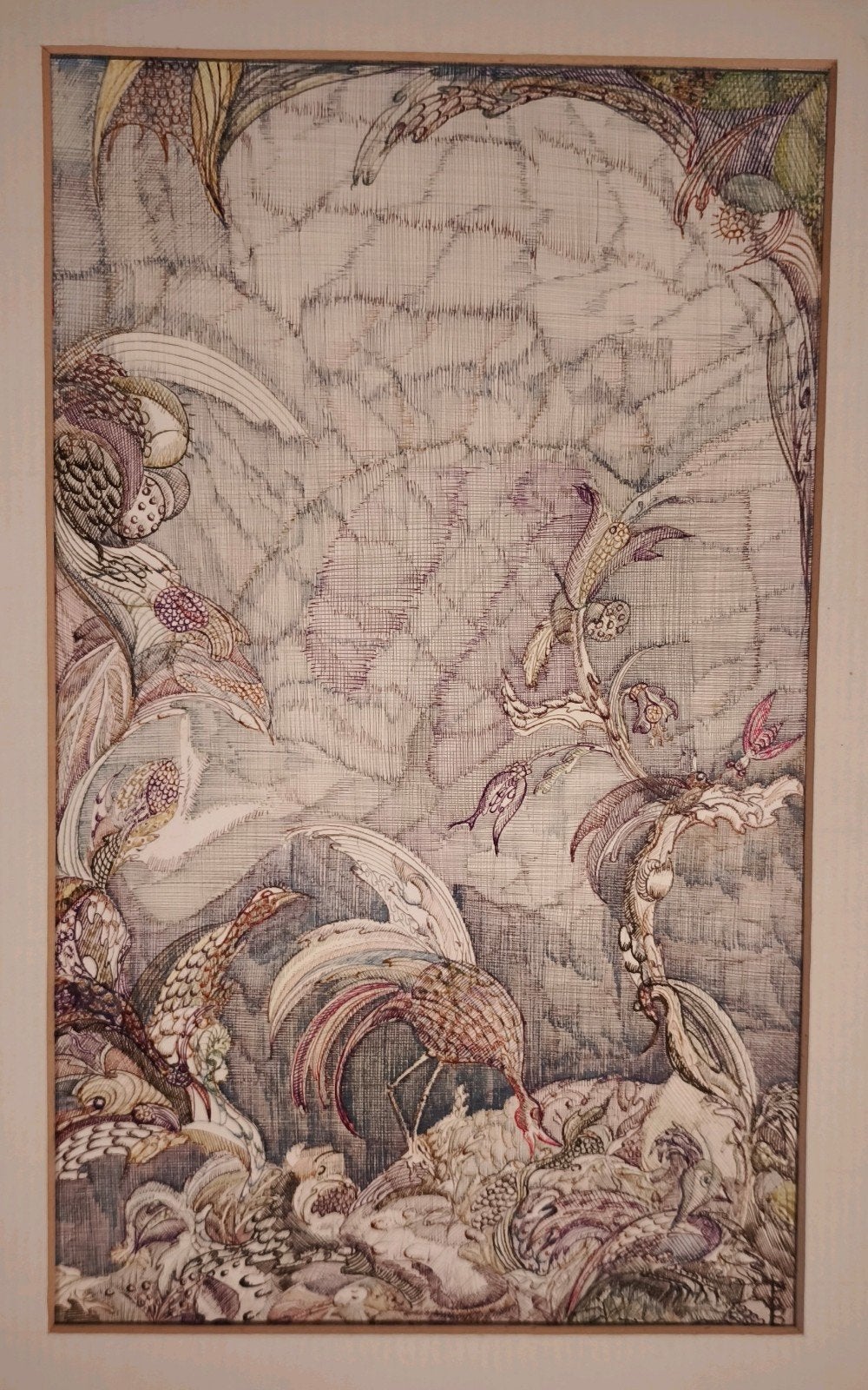 Gedetailleerde Pen- en Inkttekening met Fantasiefiguren, Antiek en Kunst, Kunst | Tekeningen en Foto's, Ophalen of Verzenden, Tekening