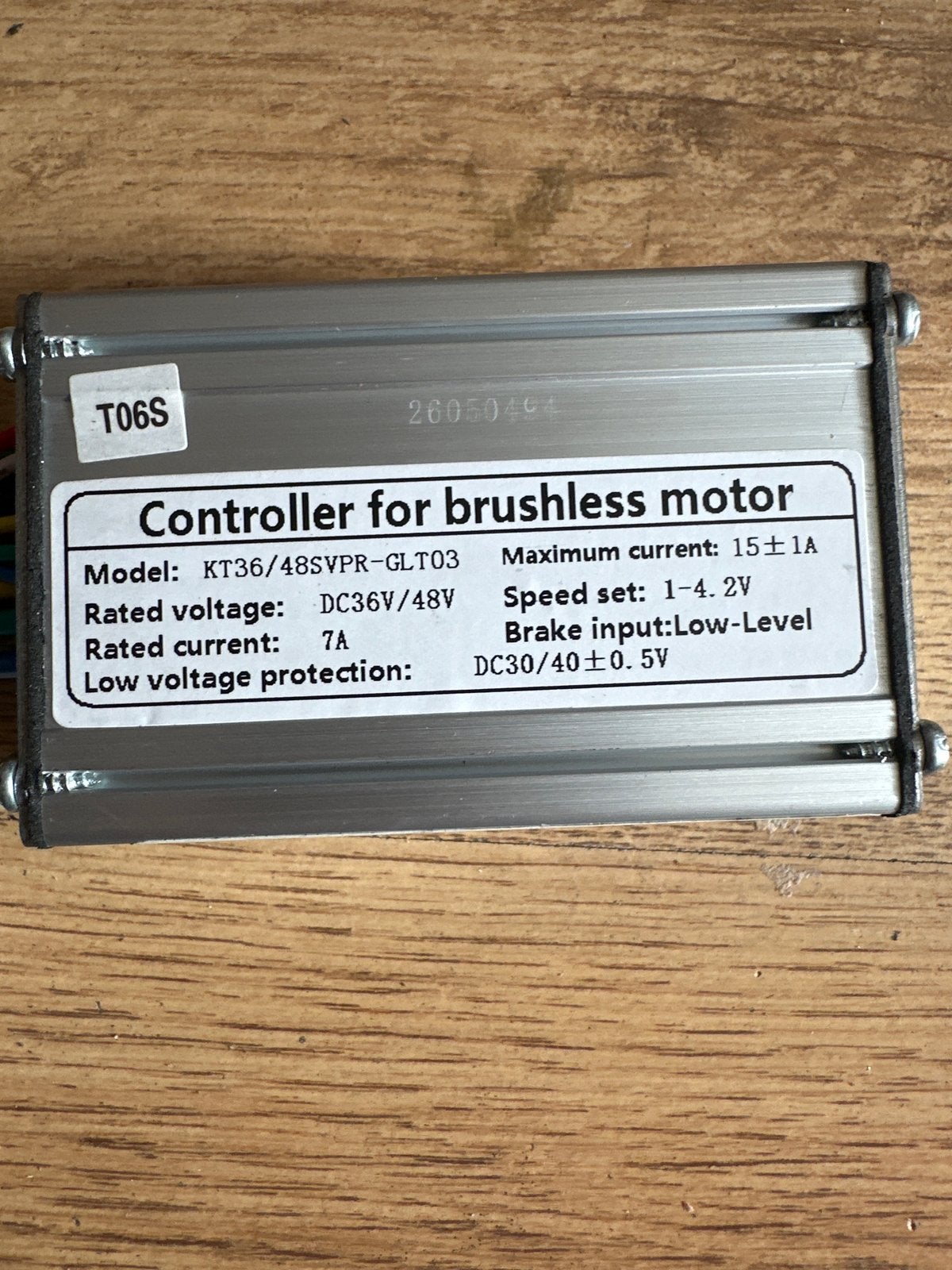 Brushless Motor Controller KT36/48SVPR-GLT03 E-bike, Nieuw