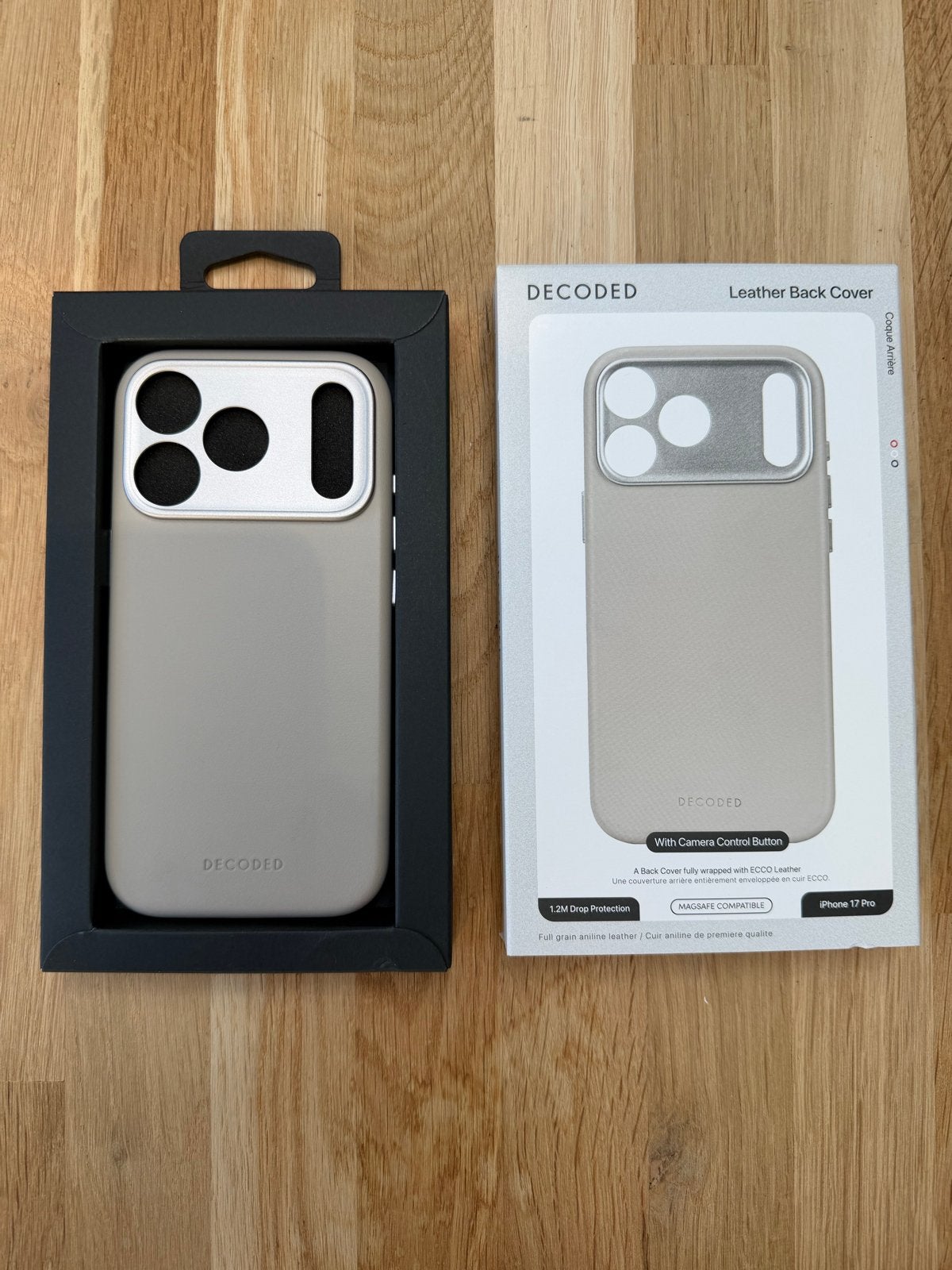 *NIEUW* Decoded Leren Back Cover iPhone 17 Pro - Solid Clay, MagSafe, Overige merken, Nieuw, Hoesje of Tasje