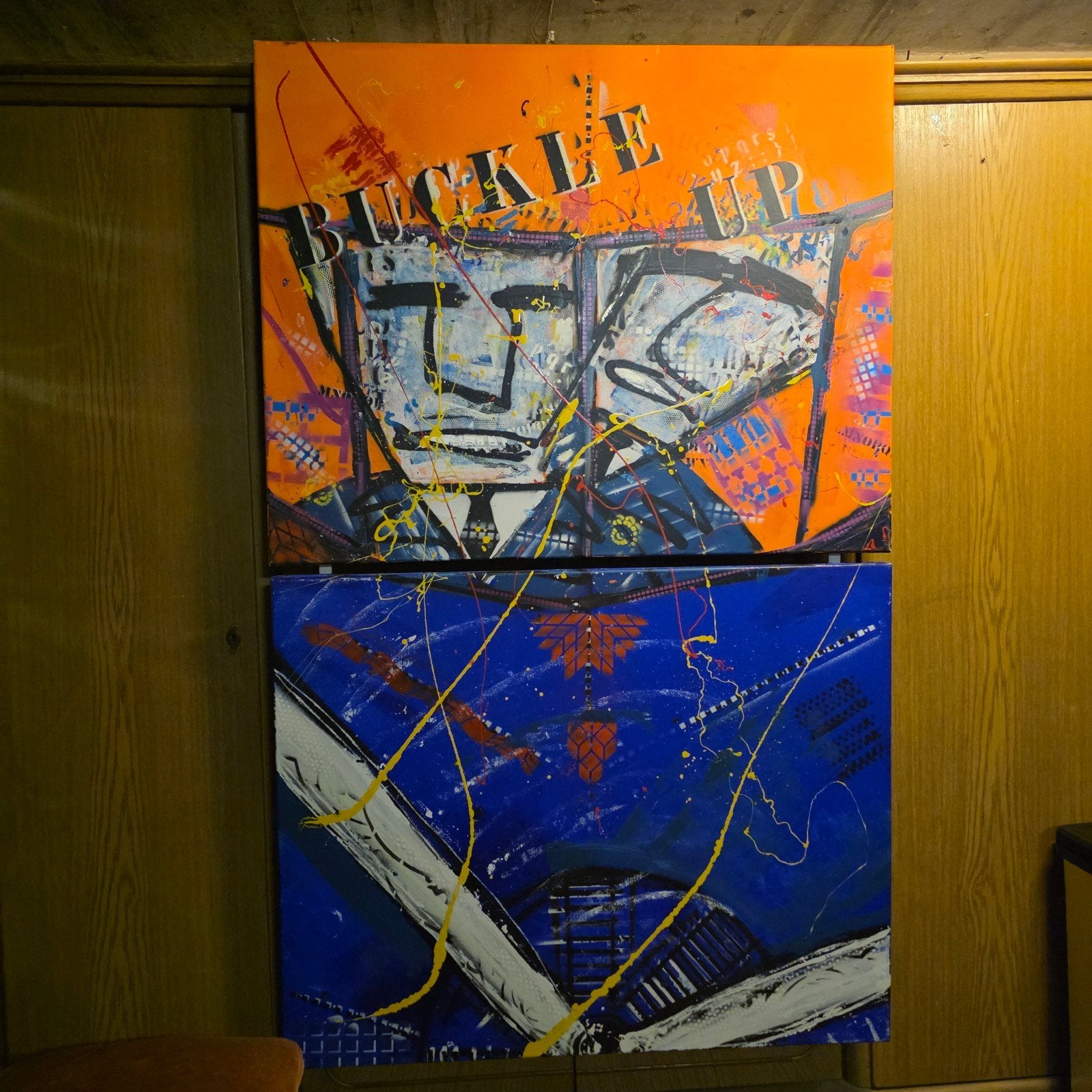 Otti Oscar Faase 2 Luik - Pop Art Schilderij 160x100cm, Acrylverf, Ophalen of Verzenden, Handgeschilderd, Stripfiguren/cartoons