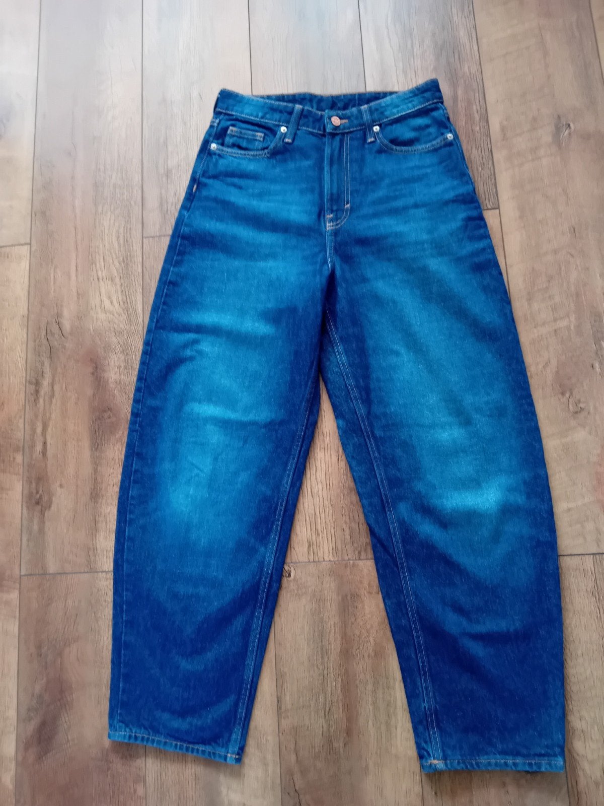 Mooie zgan H&M ballon spijkerbroek mt 36, Zwart, Ophalen of Verzenden, Zo goed als nieuw, Maat 36 (S)