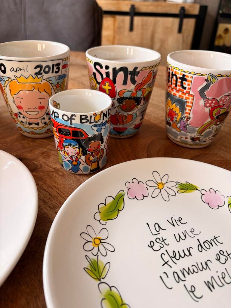 Grote set Blond Amsterdam servies / mokken, Gebruikt, Blond Amsterdam, Keramiek, Ophalen of Verzenden
