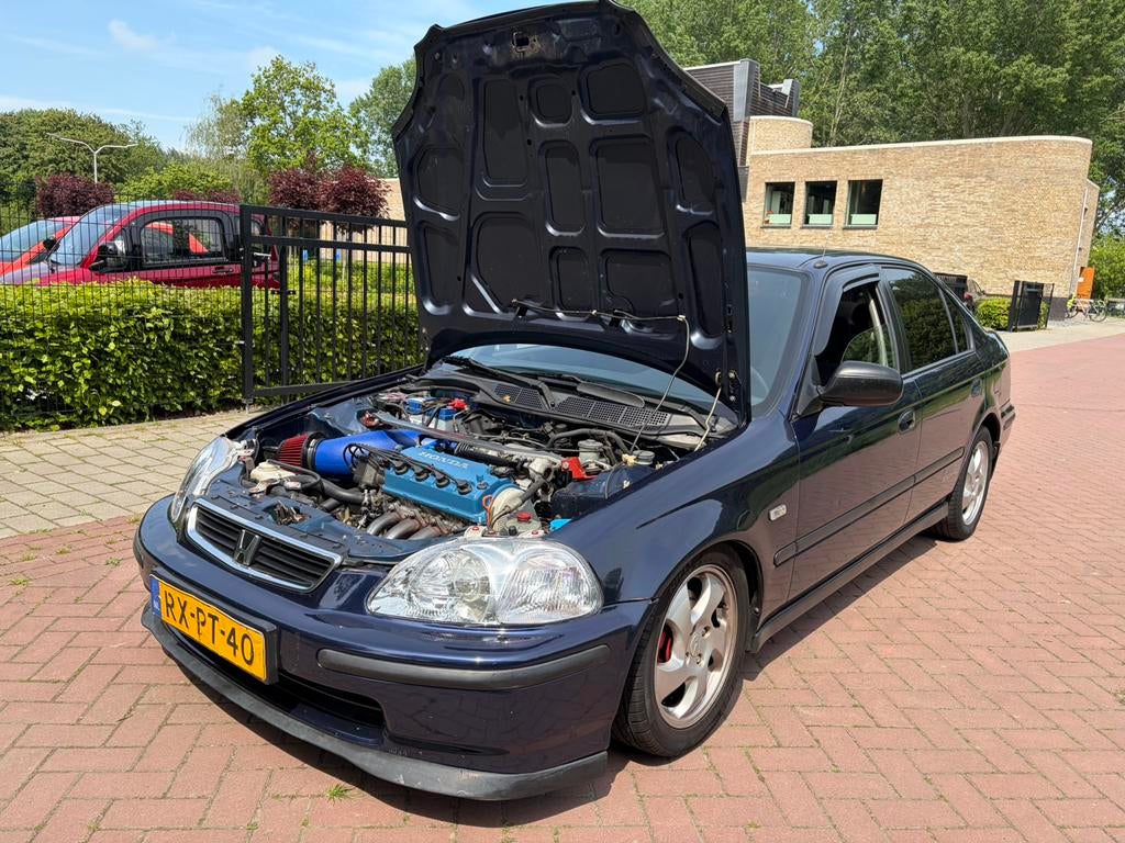 Honda Civic 1.5 LS Sedan Vtec-E// EK3 // Inruil Mogelijk, Stof, 40 €/maand, 4 cilinders, Blauw