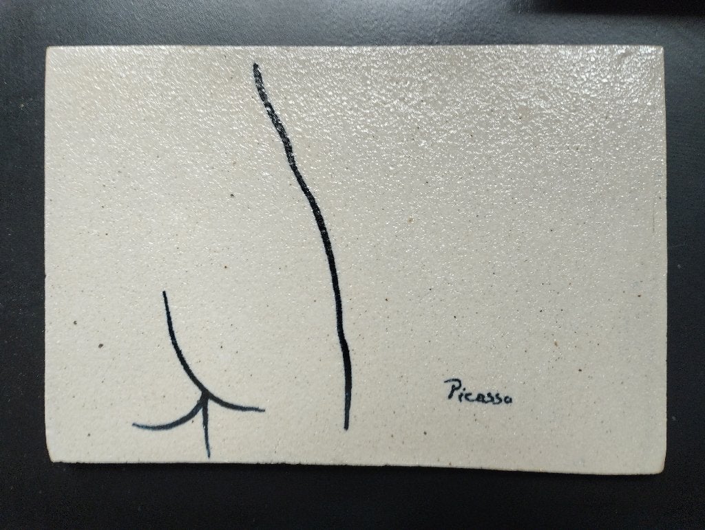Stenen tegel met voorstelling van Picasso, Ophalen of Verzenden