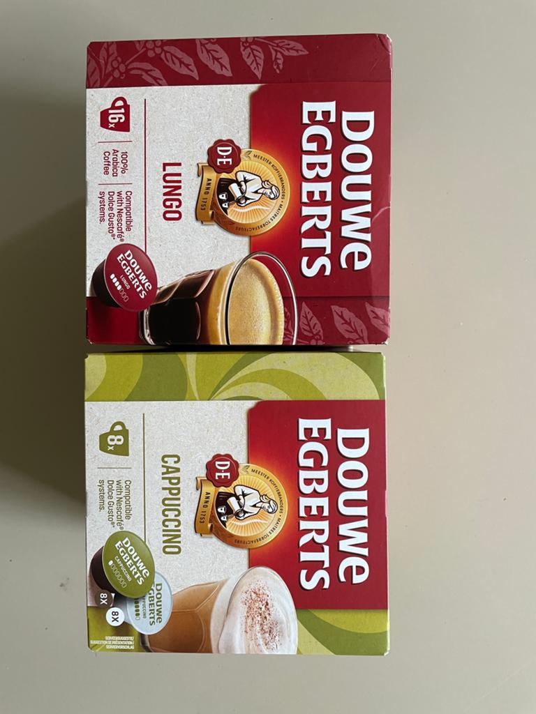 Douwe Egberts koffie cups lugo en cappucino, Diversen, Levensmiddelen, Ophalen of Verzenden