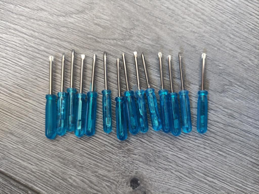 Mini blauwe schroevendraaiers totaal 14 stuks, Ophalen of Verzenden, Nieuw