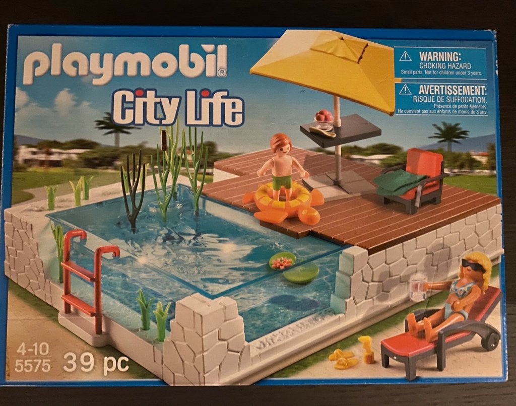 Playmobil Zwembad met terras – 5575, Gebouw, Complete set, Ophalen of Verzenden, Zo goed als nieuw