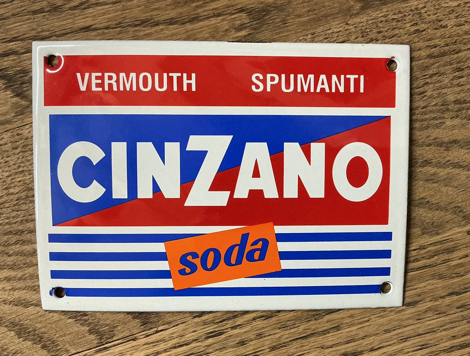 Emille deurpostje  CINZANO, Ophalen of Verzenden, Reclamebord