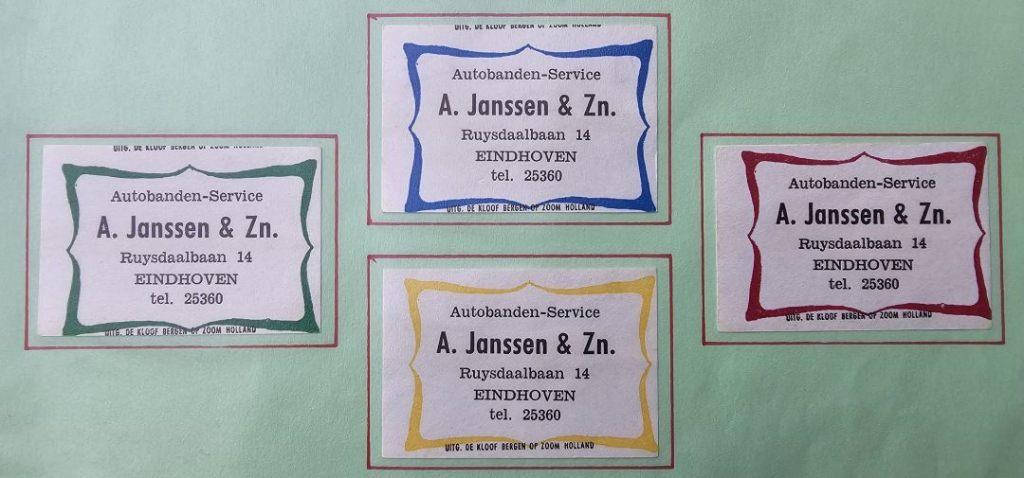 Autobandenservice A. Janssen & Zn. te Eindhoven, Ophalen of Verzenden, Zo goed als nieuw, Luciferdoosjes of -merken