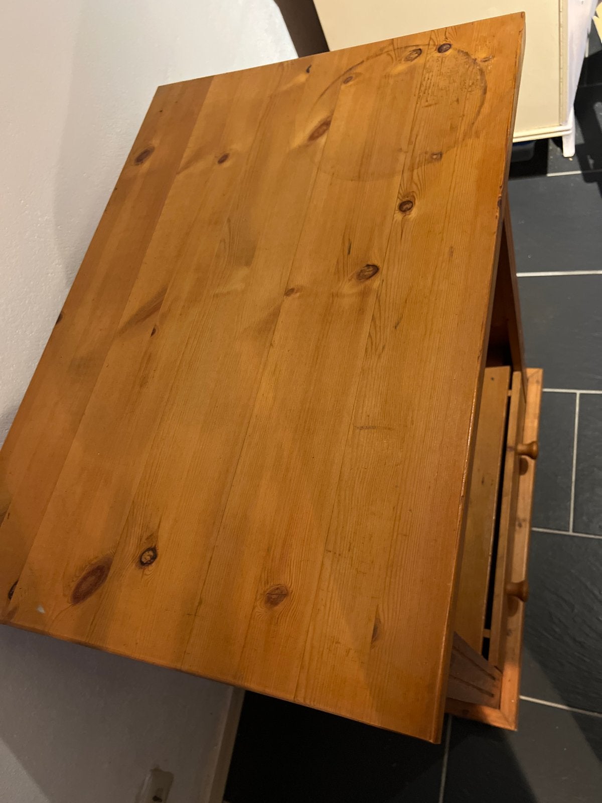 Stevig grenen ( ?) Houten kastje, gangkastje met lade, Huis en Inrichting, Ophalen