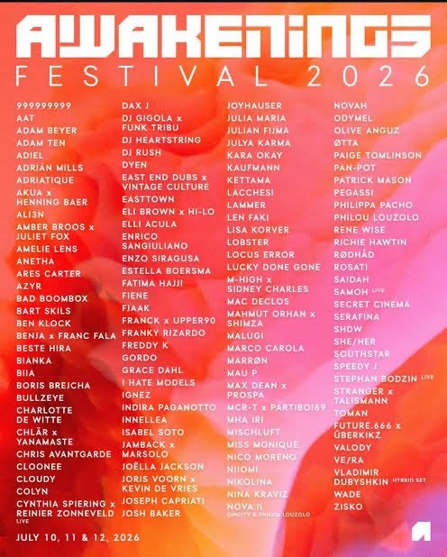 Awakenings zaterdag tickets x5, Twee personen