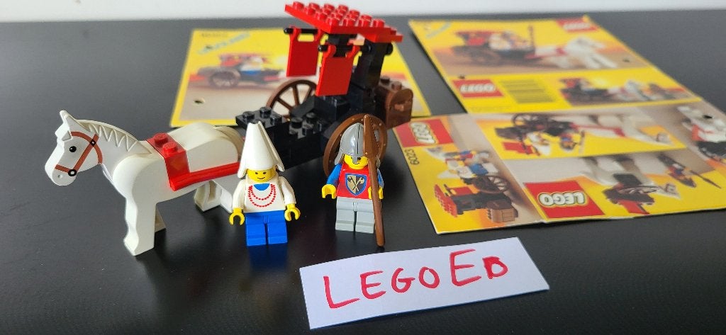 Lego 6023 - Maiden's Cart - Castle/Crusaders & Lion Knights, Lego, Ophalen of Verzenden, Castle, Complete set