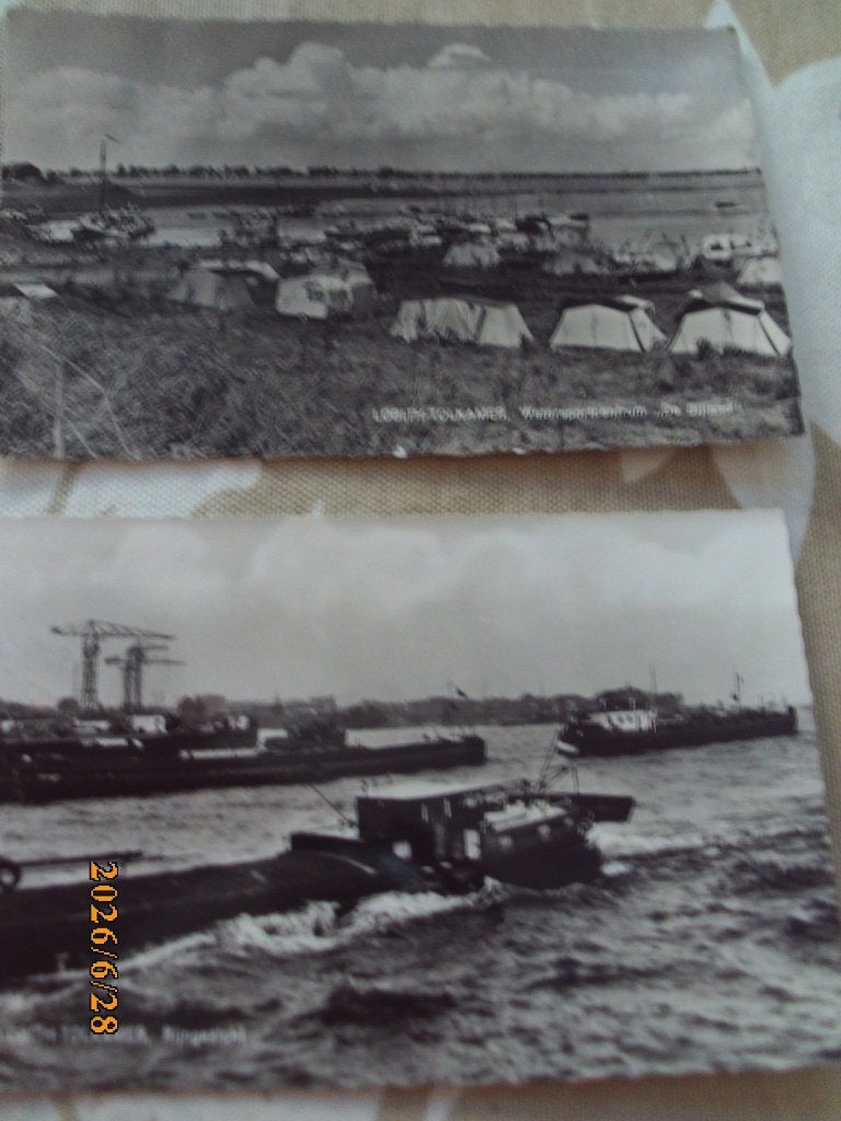 2 Lobith Tolkamer Watersportcentr Bijland / Rijngezicht 1967, Ophalen of Verzenden, 1960 tot 1980, Gelopen, Gelderland