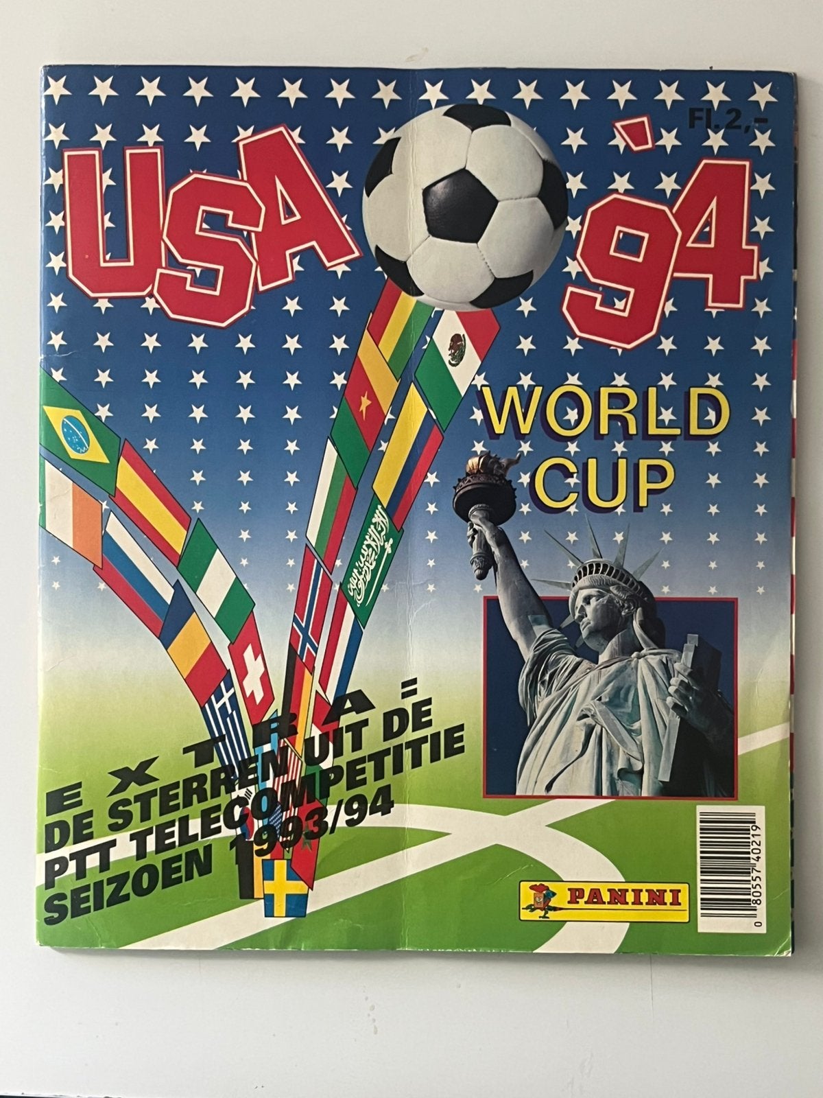 Panini album 1 WK voetbal USA 1994 244/328 Diego Maradona, Verzenden, Zo goed als nieuw, Buitenlandse clubs, Poster, Plaatje of Sticker