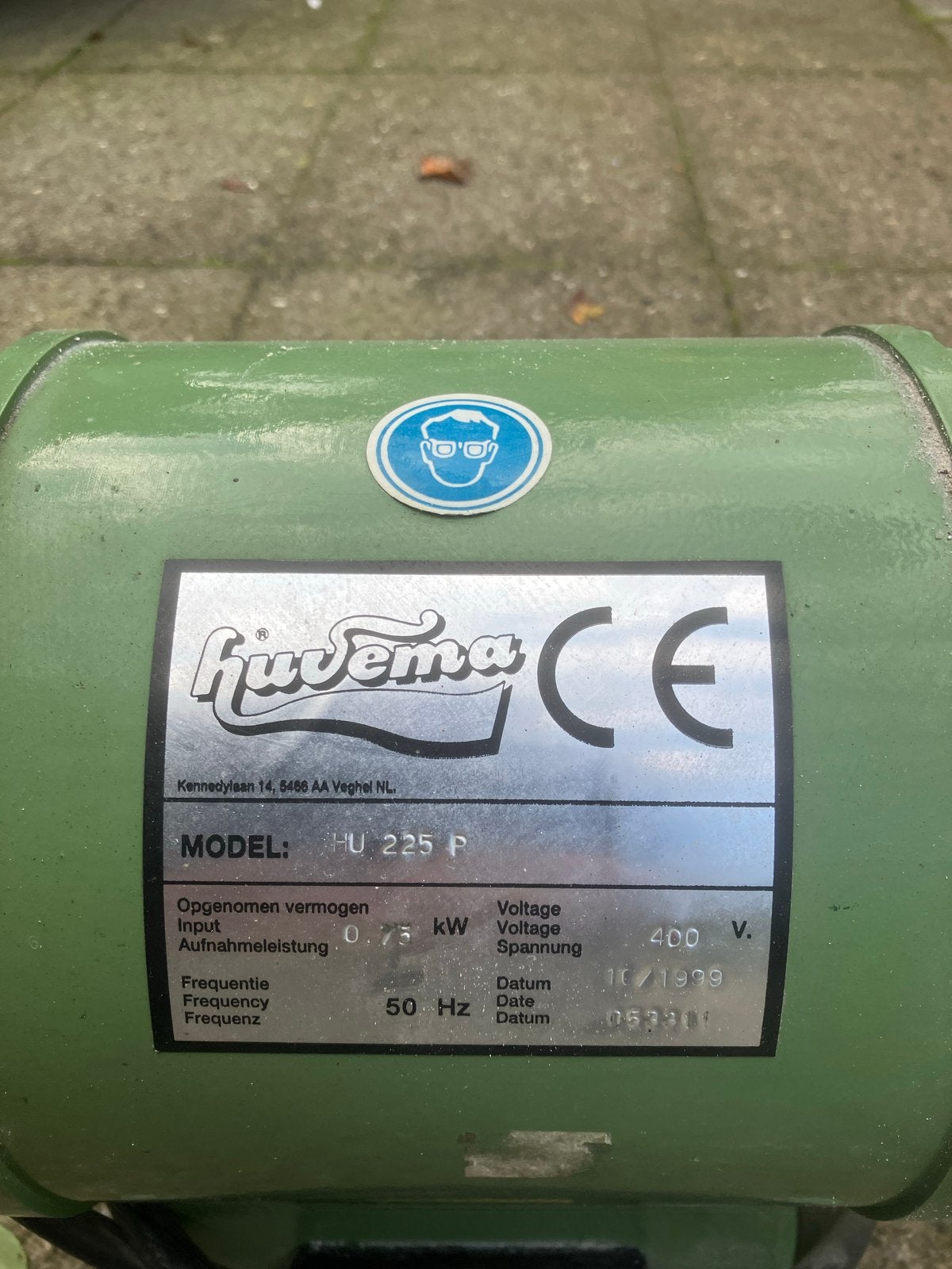 Huvema Polijstmachine 380V, 60cm breed, Ophalen, Gebruikt, 600 tot 1200 watt, Overige typen