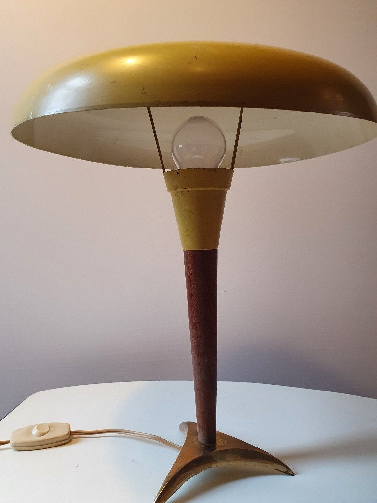 Jaren 50 design tafellamp, fifties, vintage, Ophalen, Bureaulamp, Gebruikt, Overige merken