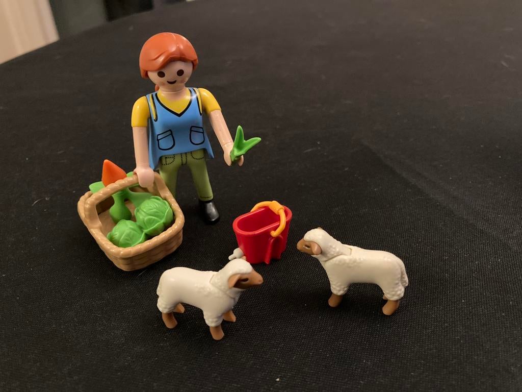 Playmobil boerin met schapen, Ophalen of Verzenden, Zo goed als nieuw