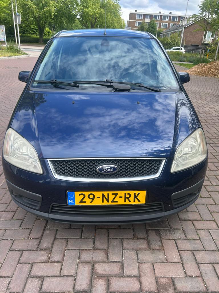 Ford C-Max 1.8 88KW 2004 Blauw, Auto's, Voorwielaandrijving, Bluetooth, 1287 kg, 4 cilinders
