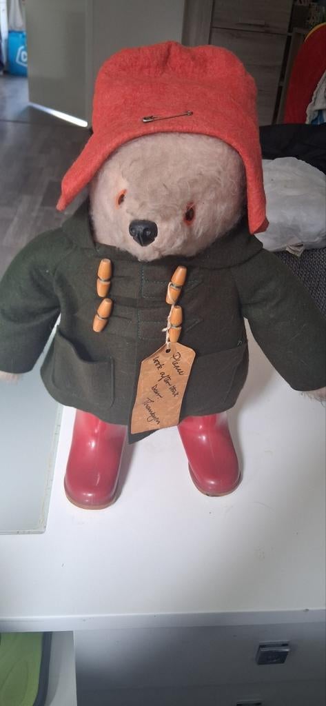 Vintage Paddington Beer Knuffel met Kleding en Laarzen, Gebruikt, Overige merken, Overige karakters, Beer