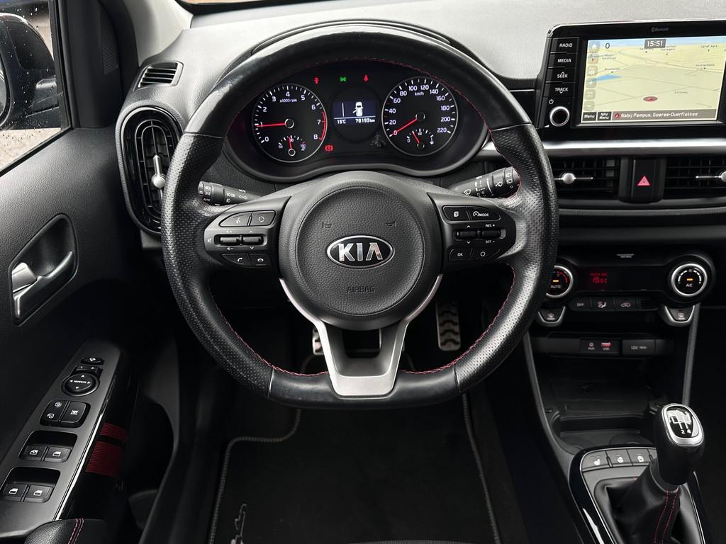 Kia Picanto 1.0 T-GDI GT-Line|Camera|Stoel/Stuur Verw|Carpla, Gebruikt, 920 kg, 100 pk, Zwart