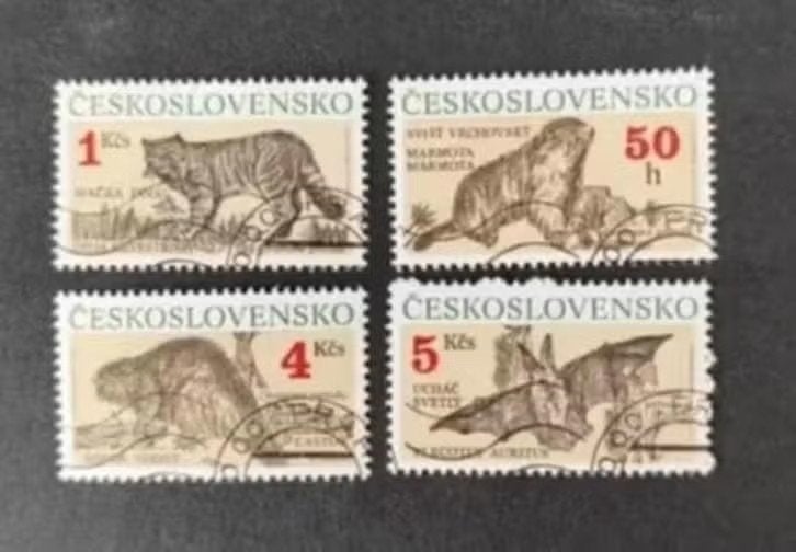 Tchecoslowakije 120906 dieren, Verzenden, Overige landen, Gestempeld