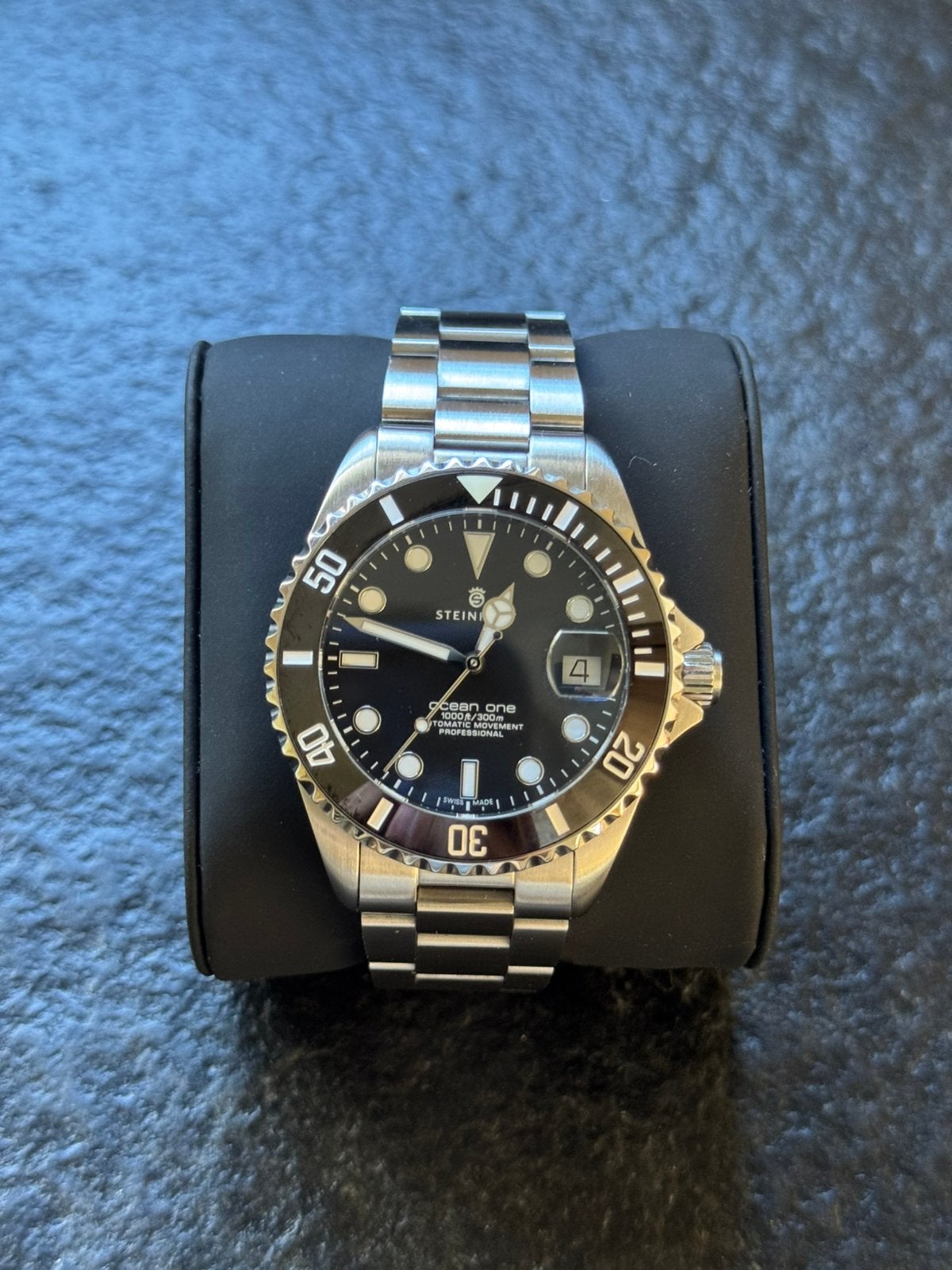 Steinhart Ocean One 39 Black Ceramic, Ophalen of Verzenden, Zo goed als nieuw