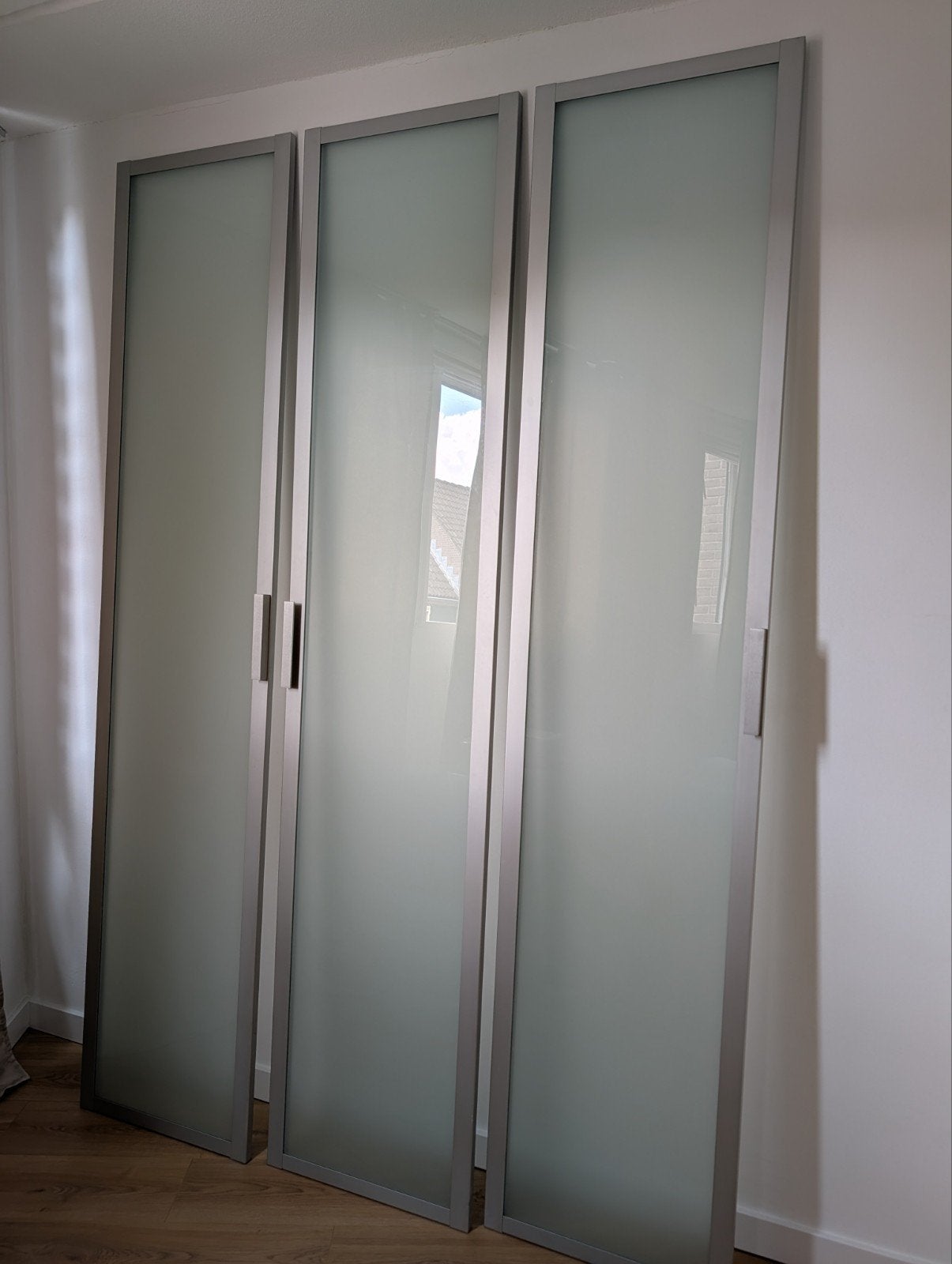 3 Ikea PAX Drammen melkglas deuren (50x229), Ophalen, Gebruikt, 200 cm of meer, 50 tot 100 cm