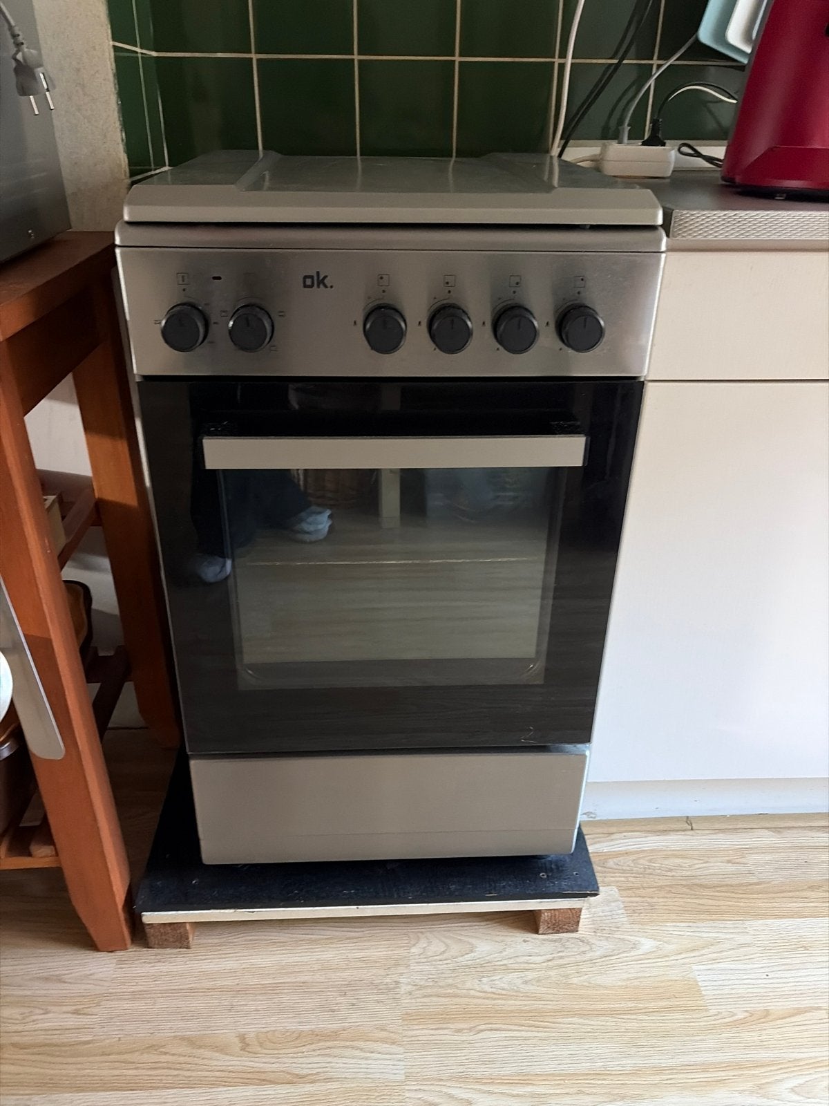 OK. Gasfornuis met elektrische oven, Witgoed en Apparatuur, Ophalen, Gebruikt, 4 kookzones, Gas