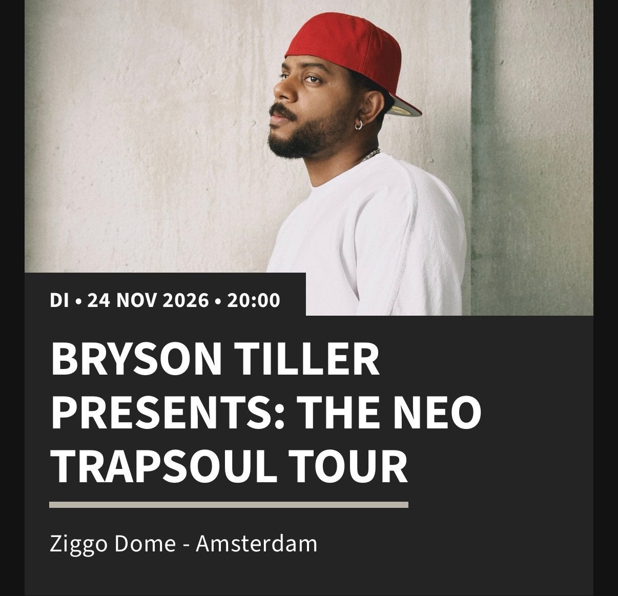 BRYSON TILLER PRESENTS:  THE NEO TRAPSOUL TOUR, Drie personen of meer, November