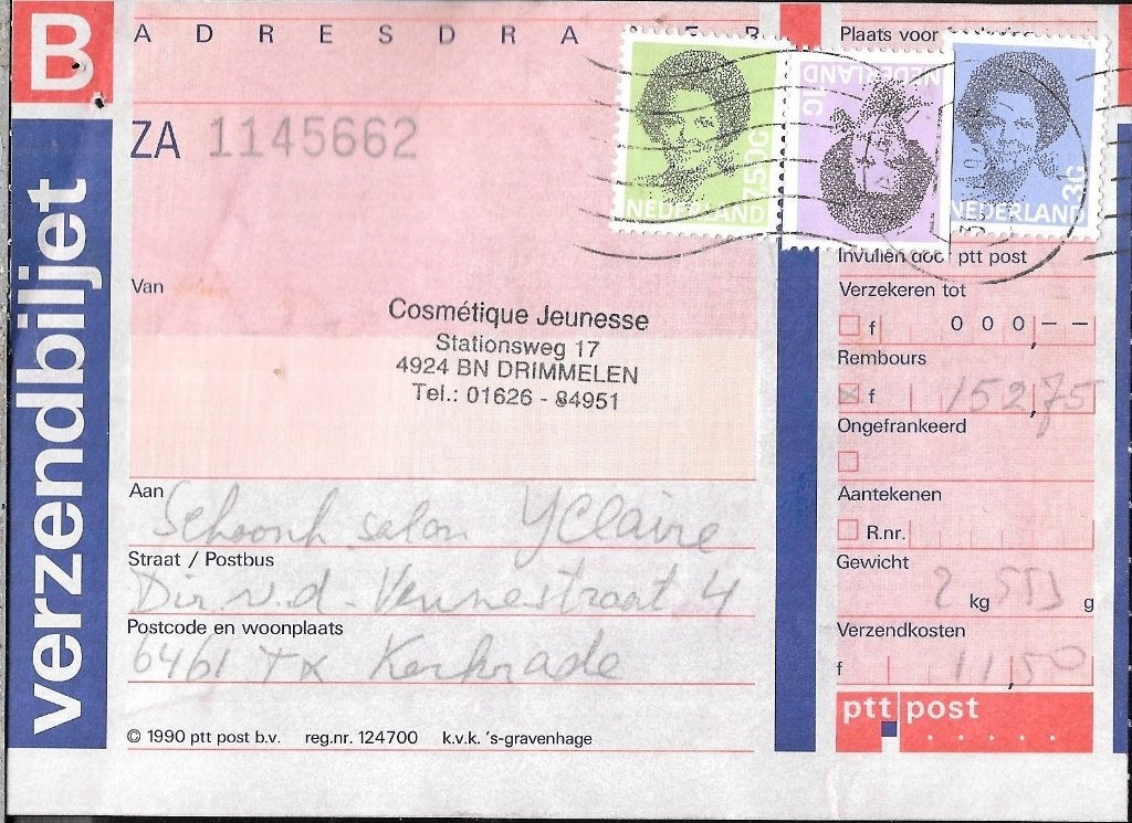 Verzendbiljet Rembours <1000, Ophalen of Verzenden, Overige typen