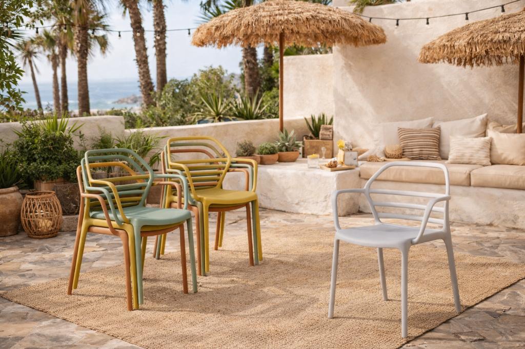 TUINSTOELEN €30 – GROTE PARTIJ TERRAS  HORECA TUIN STOELEN, Tuin en Terras, Ophalen, Kunststof, Nieuw, Stapelbaar