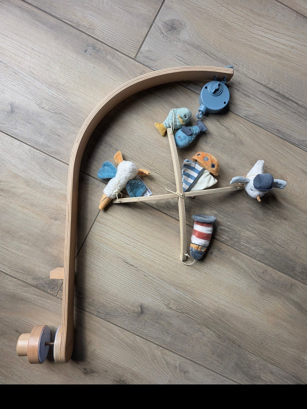 Houten baby mobiel Little Dutch Sailors Bay, Ophalen, Zo goed als nieuw, Mobiel, Met geluid