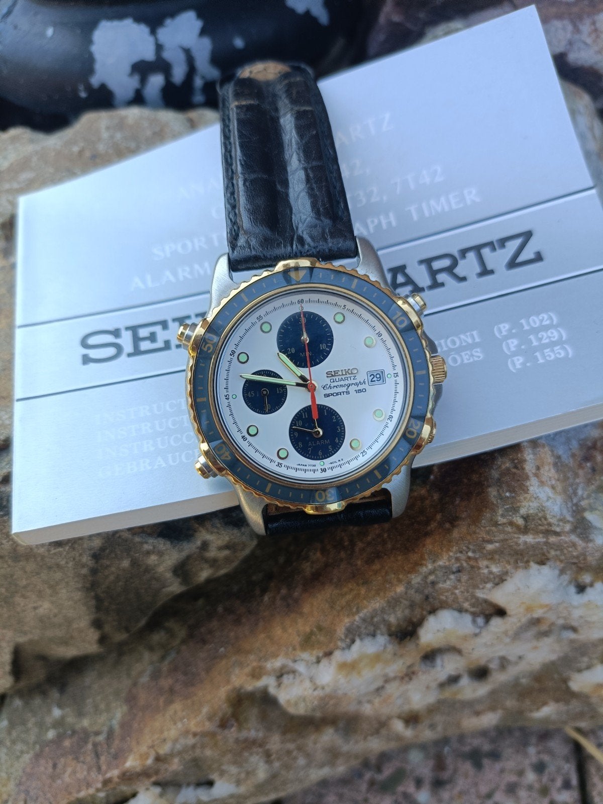 Seiko Sportshorloge Sports 150 Chronograaf Zie Fotos, Seiko, Verzenden, IOS, Zo goed als nieuw
