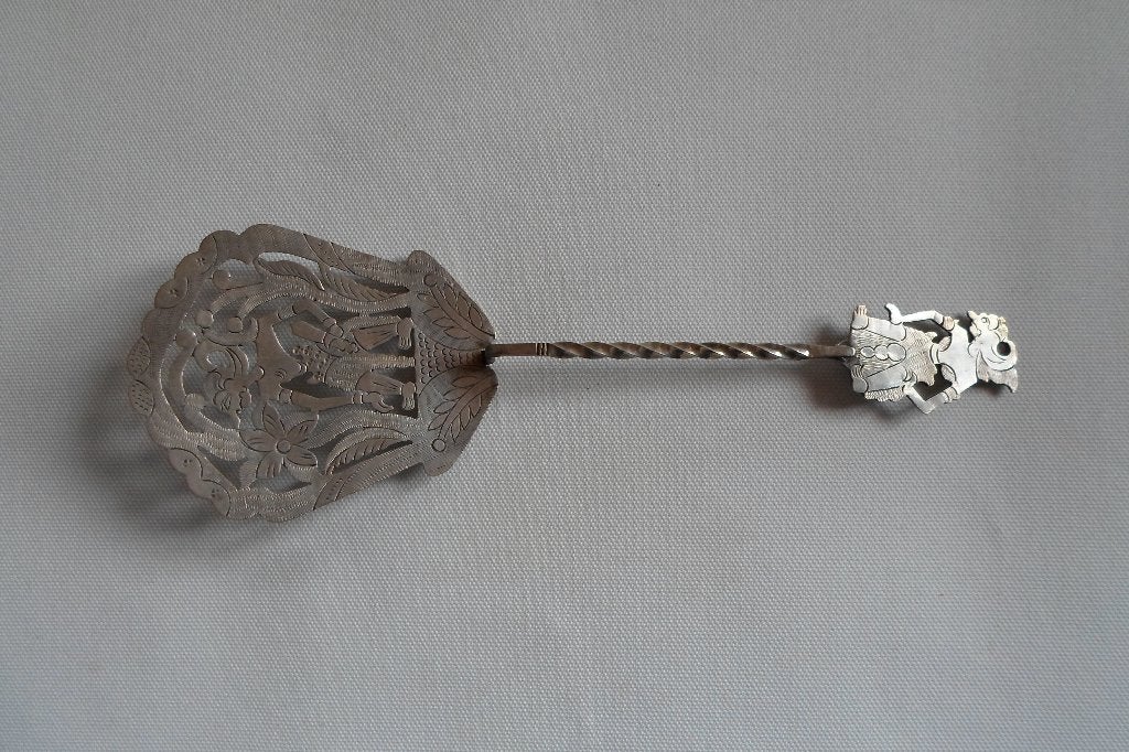 Grote Zilveren Lepel Indonesië, Ophalen of Verzenden, Zilver