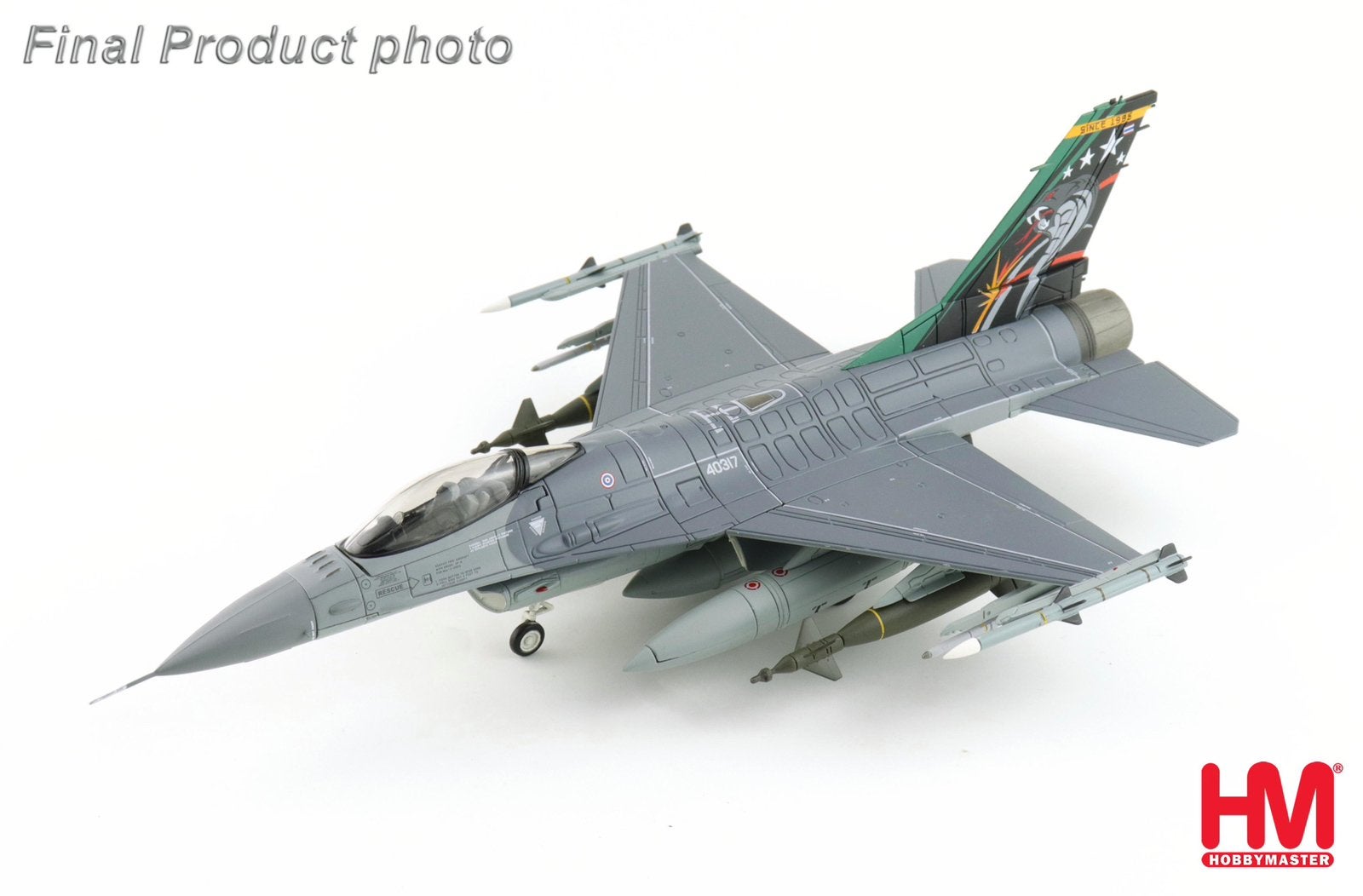 Hobby Master HA38075a General Dynamics F-16A Fighting Falcon, Ophalen, Schaalmodel, Nieuw, Pilot Station