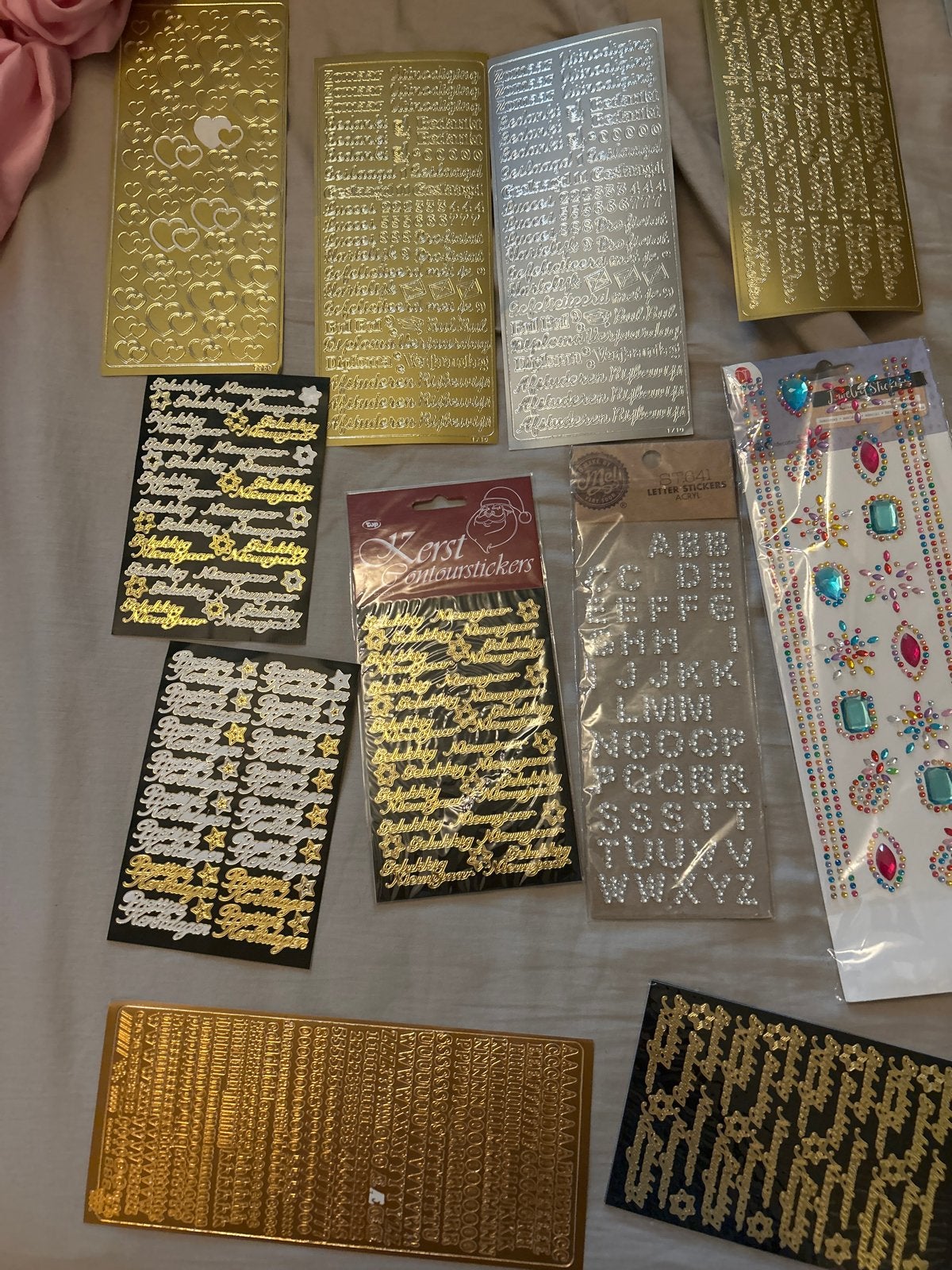 Grote collectie contourstickers (goud, zilver, kerst), Ophalen of Verzenden, Gebruikt, Overige typen